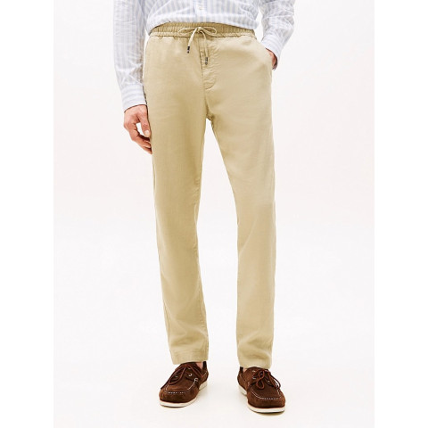 Pantalon en Lin Tommy Hilfiger Homme HARLEM Beige Cloane Vannes MW0MW38801