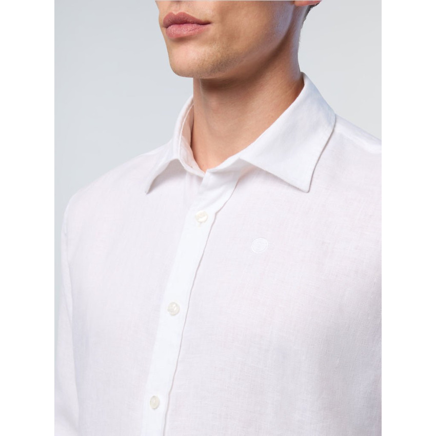 Chemise en lin North Sails Homme LOGO Blanc Cloane Vannes 664368