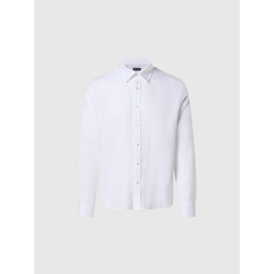 Chemise en lin North Sails Homme LOGO Blanc Cloane Vannes 664368