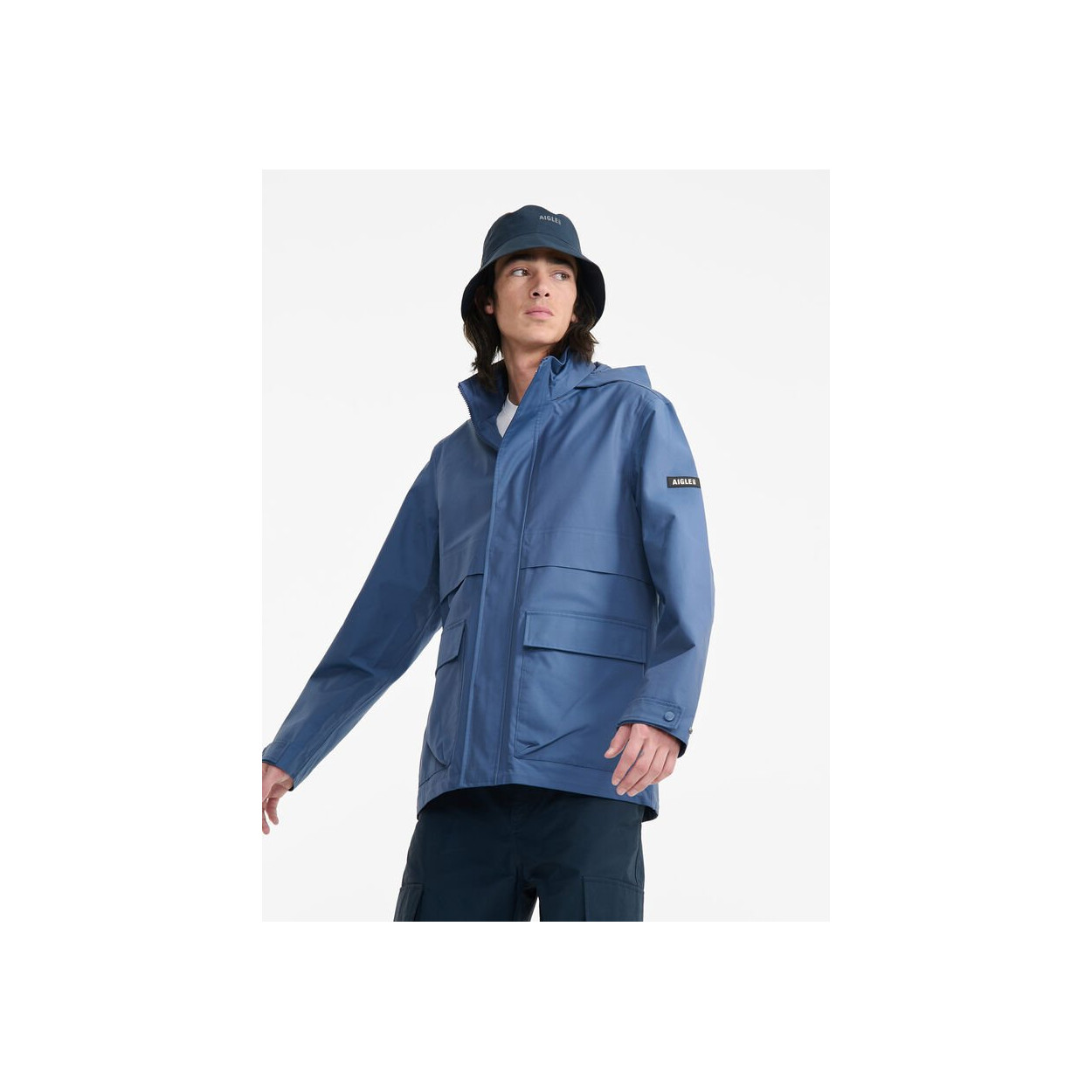 AIGLE Parka Homme MTD Bleu ou Bleu Marine E-Shop CLOANE