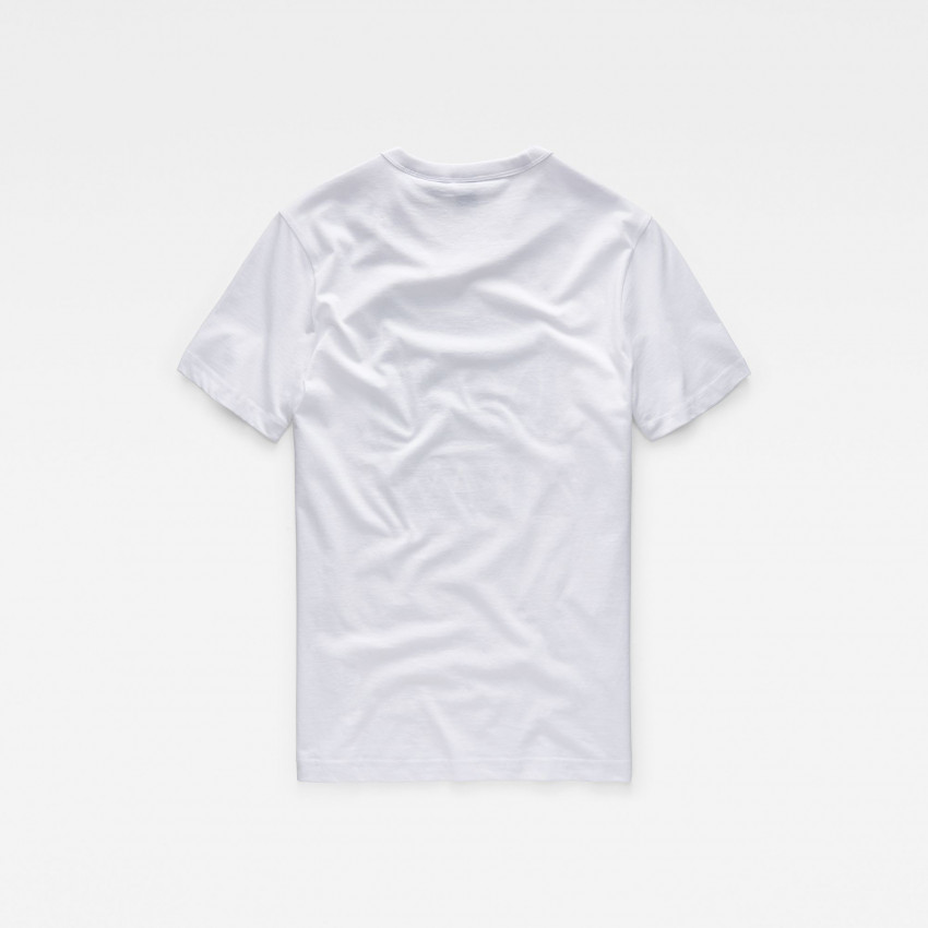 t-shirt g-star logo trebler blanc logo référence D04897-8415 Cloane Square vetements homme Vannes