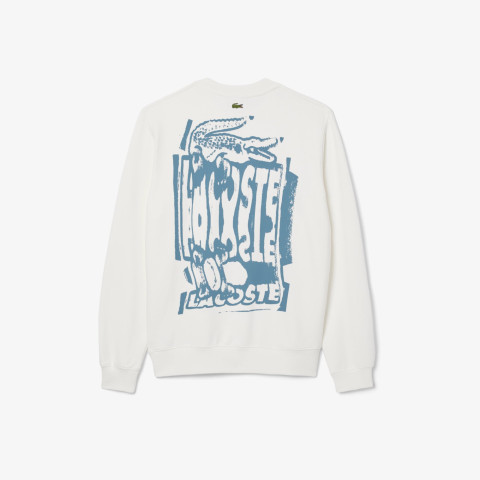Sweat Homme Lacoste GRAPHIQUE Blanc Cloane Vannes SH0287 CPI