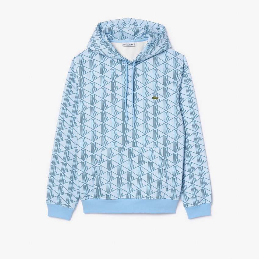 Sweat à Capuche Homme Lacoste GRAPHIQUE Bleu Ciel Cloane Vannes SH2855 HI0