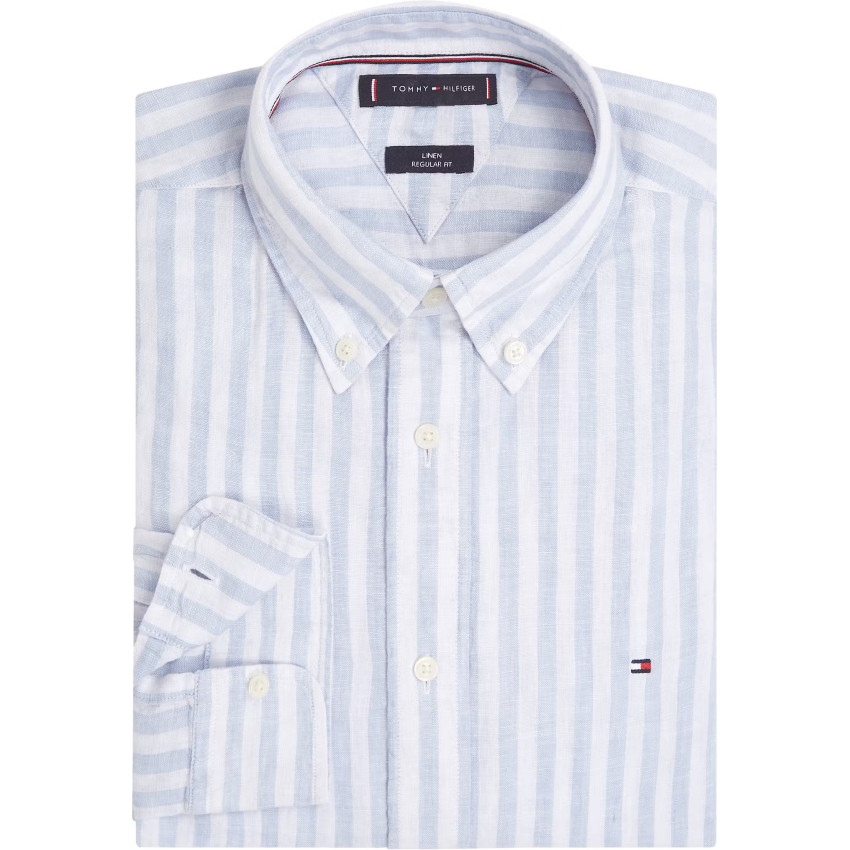 Chemise en Lin Homme Tommy Hilfiger ESSENTIAL Bleu Ciel Cloane Vannes MW0MW38581