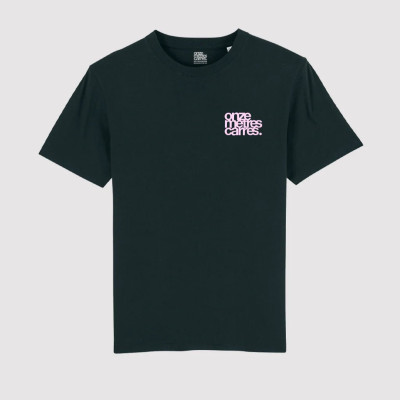 T-Shirt Homme Onze Metre Carrees PINK FLOWER Noir Cloane Vannes