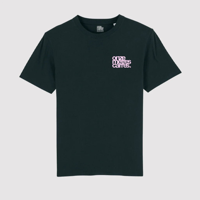 T-Shirt Homme Onze Metre Carrees PINK FLOWER Noir Cloane Vannes