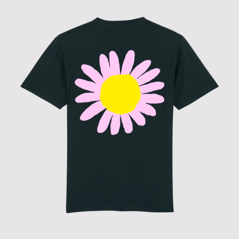 T-Shirt Homme Onze Metre Carrees PINK FLOWER Noir Cloane Vannes
