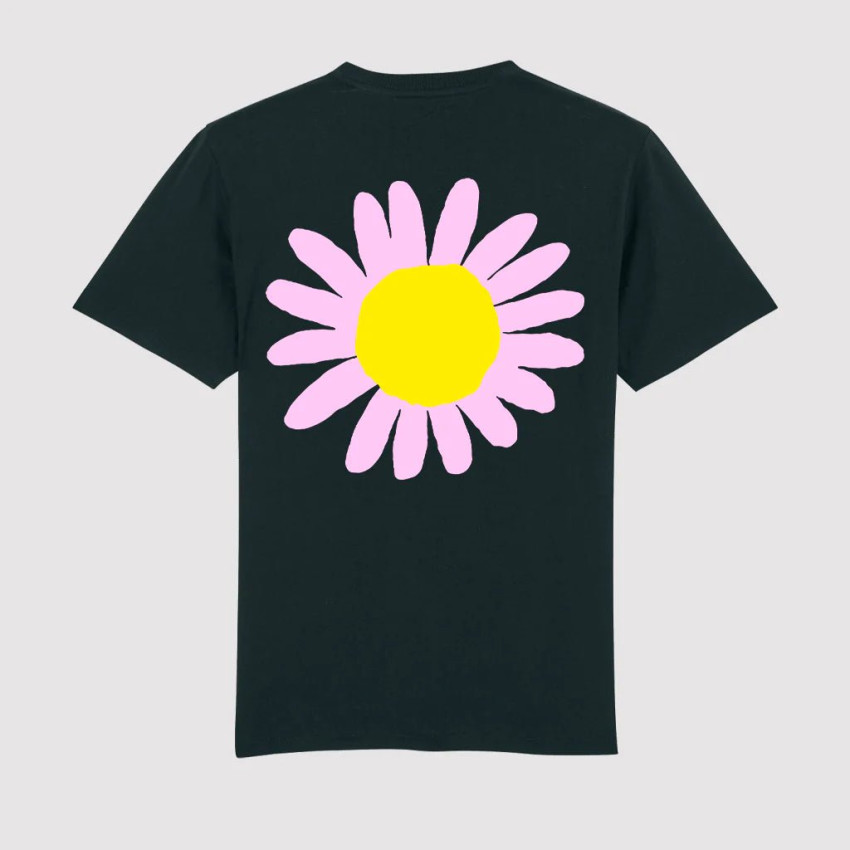 T-Shirt Homme Onze Metre Carrees PINK FLOWER Noir Cloane Vannes