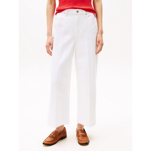 Jean Femme Tommy Hilfiger WIDE LEG Blanc Cloane Vannes WW0WW44363 YCF