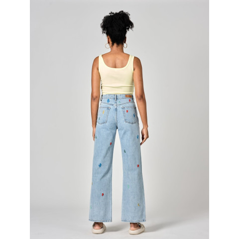 Jean Femme FAM PARIS LUNA WIDE Denim Light Cloane Vannes