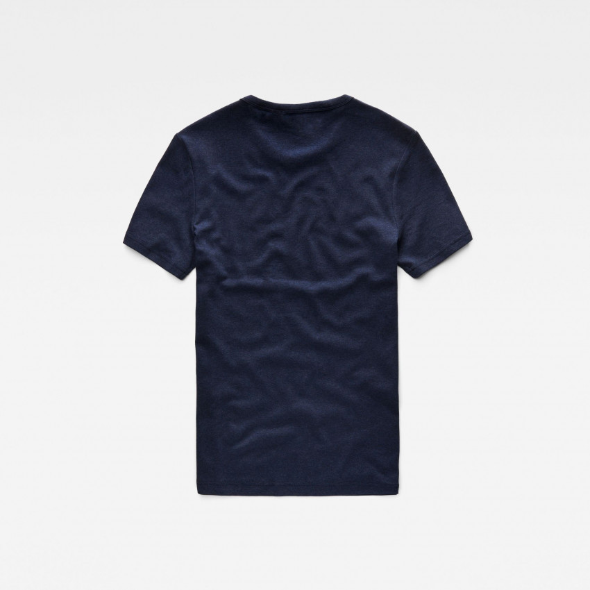 t-shirt g-star bleu marine drillon slim slim référence D04455 Cloane Square vetements de marques Vannes