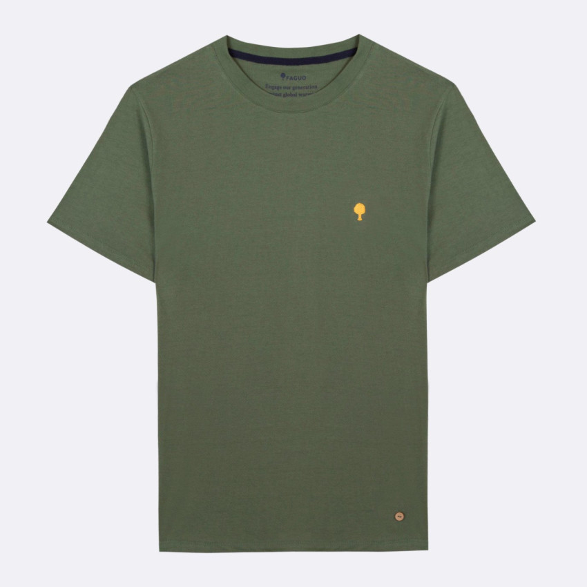 T-Shirt Faguo Homme ARCY Kaki Cloane Vannes S23TS0109 KAK00