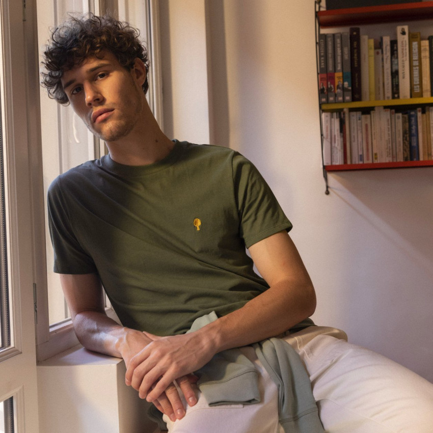 T-Shirt Faguo Homme ARCY Kaki Cloane Vannes S23TS0109 KAK00