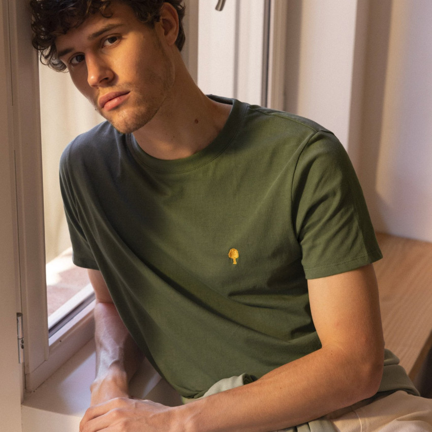 T-Shirt Faguo Homme ARCY Kaki Cloane Vannes S23TS0109 KAK00