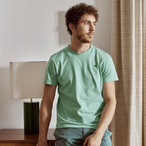 T-Shirt Faguo Homme ARCY Lagon Cloane Vannes S25TS0106 BLU08