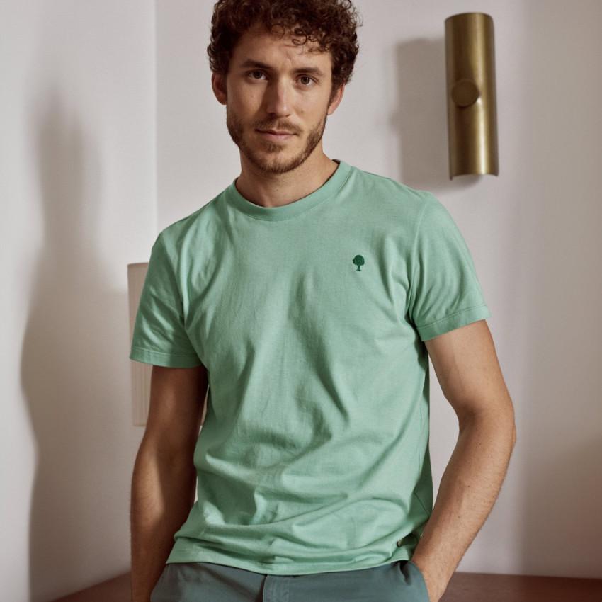 T-Shirt Faguo Homme ARCY Lagon Cloane Vannes S25TS0106 BLU08