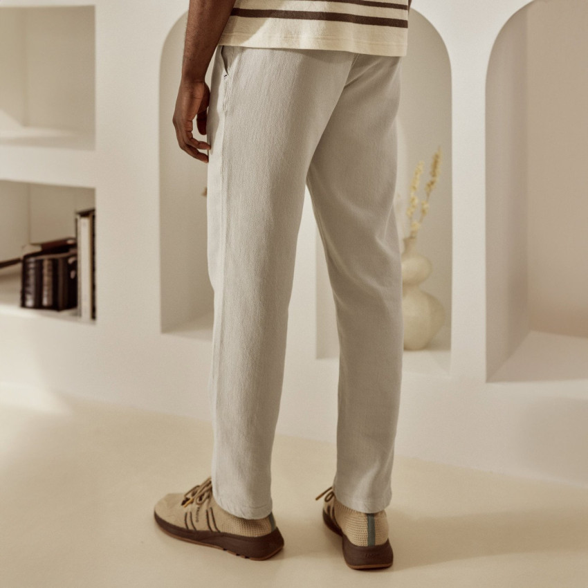 Pantalon Homme Faguo RUMILLY Ecru Cloane Vannes S25PA0104 ECR49