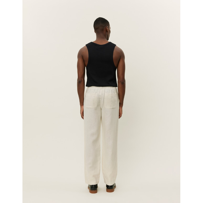 Pantalon en Lin Les Deux Homme PINO Ecru Cloane Vannes 1000060