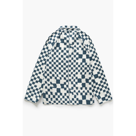 Surchemise Homme Service Works PRINTED FOH Bleu et Blanc Cloane Vannes