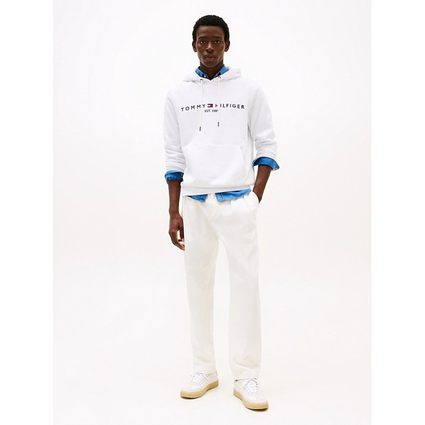Sweat à Capuche Homme Tommy Hilfger HOODY Blanc Cloane Vannes MW0MW11599