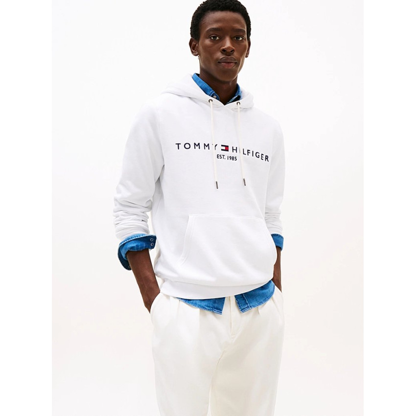 Sweat à Capuche Homme Tommy Hilfger HOODY Blanc Cloane Vannes MW0MW11599