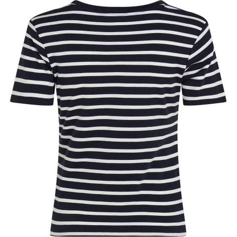T-Shirt Femme CODY V Bleu Marine et Blanc, Ecru ou Bleu Marine