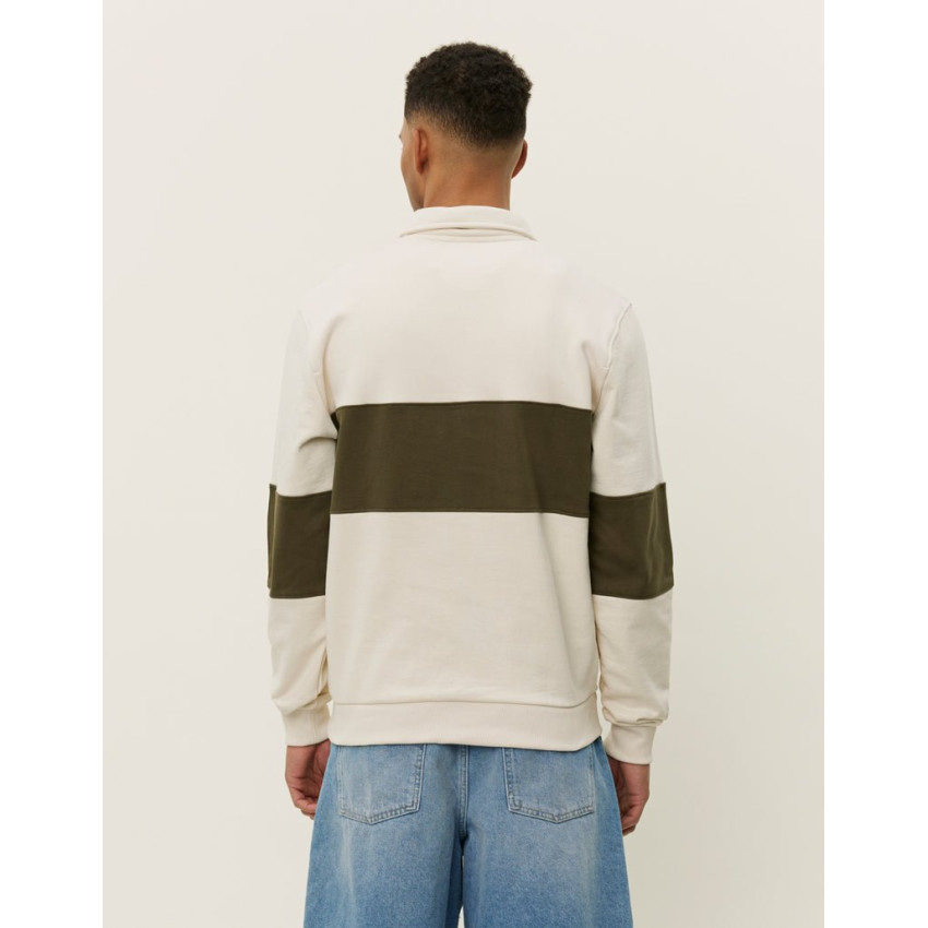 Sweat Demi Zip Les Deux Homme CORY Ecru Cloane Vannes