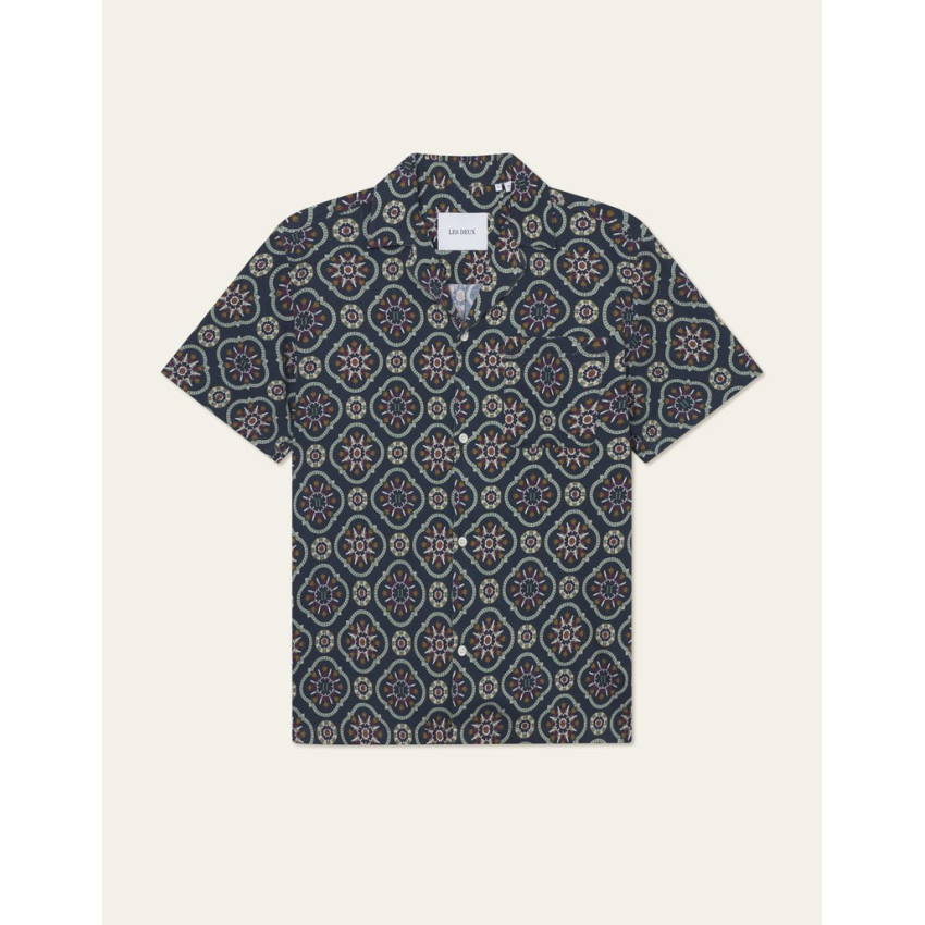 Chemise Manches Courtes Les Deux Homme LUKAS Bleu Marine Cloane Vannes