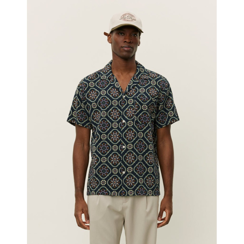 Chemise Manches Courtes Les Deux Homme LUKAS Bleu Marine Cloane Vannes