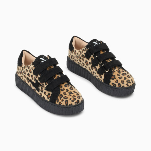 Baskets Vanessa Wu Femme ALIA Léopard Cloane Vannes BK2725