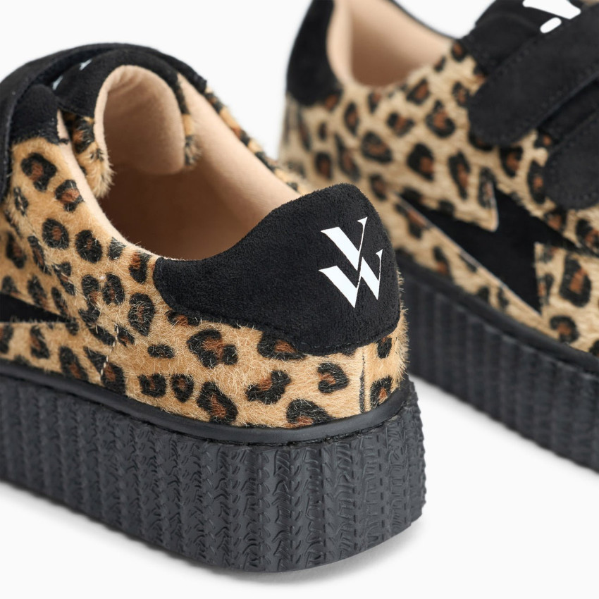 Baskets Vanessa Wu Femme ALIA Léopard Cloane Vannes BK2725