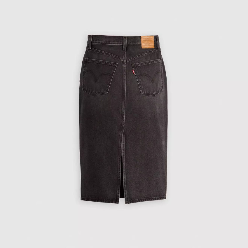 Jupe en Jean Femme Levi's BACK SPLIT Noir Cloane Vannes 0001VH 0004 WANDERIN