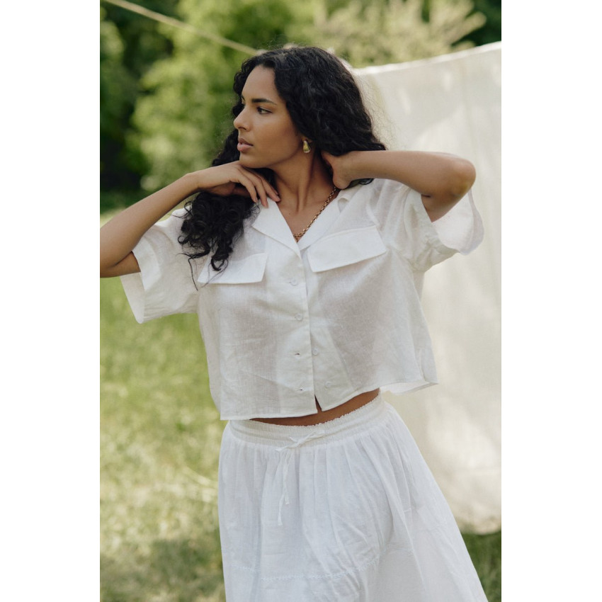 Chemise MC Artlove Femme ARWENN Blanc Cloane Vannes