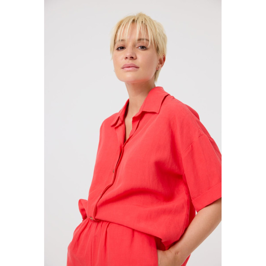 Chemise MC Artlove Femme ADDISON Rouge Cloane Vannes
