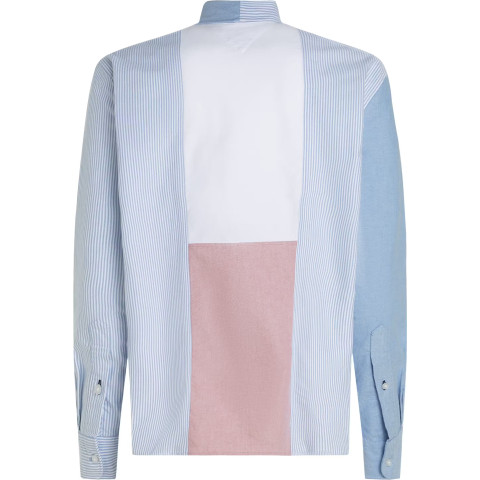 Chemise Homme Tommy Hilfiger AMERICANA BLOCKING Bleu Ciel et Rose Cloane Vannes MW0MW40576 0GY