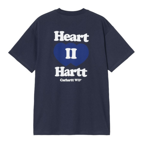 T-Shirt Homme HEART II Bleu Marine ou Blanc