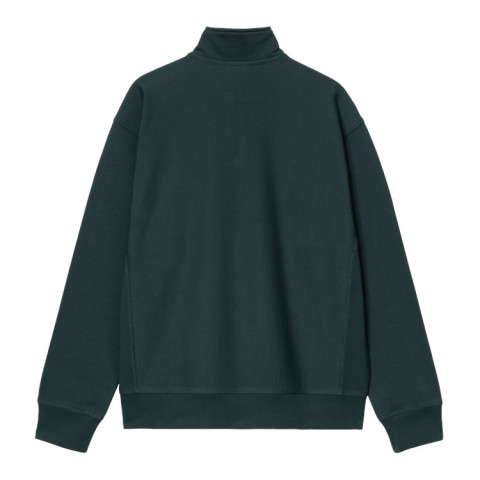 Sweat Demi Zip Carhartt Wip Homme AMERICAN SCRIPT Vert Foncé Cloane Vannes I027014 0AU