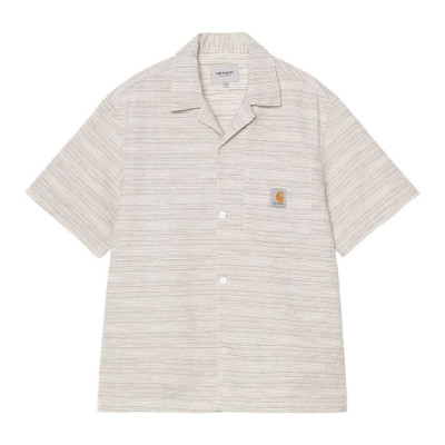 Chemise Manches Courtes Carhartt Wip Homme GELLAR Blanc Cloane Vannes