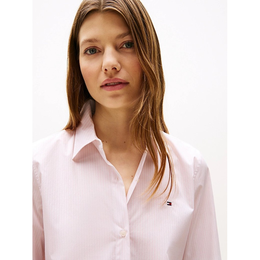 Chemise Tommy Hilfiger Femme POPLIN Rose Cloane Vannes WW0WW47169