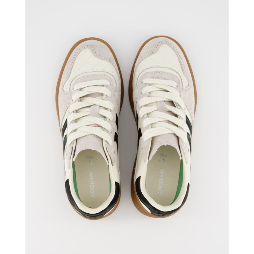 Baskets Femme Coolway GOAL Blanc et Noir Cloane Vannes 7613172