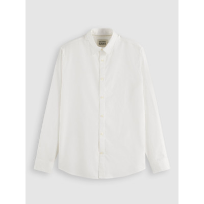 Chemise Homme Scotch & Soda OXFORD SOLID Blanc Cloane Vannes 179186 100