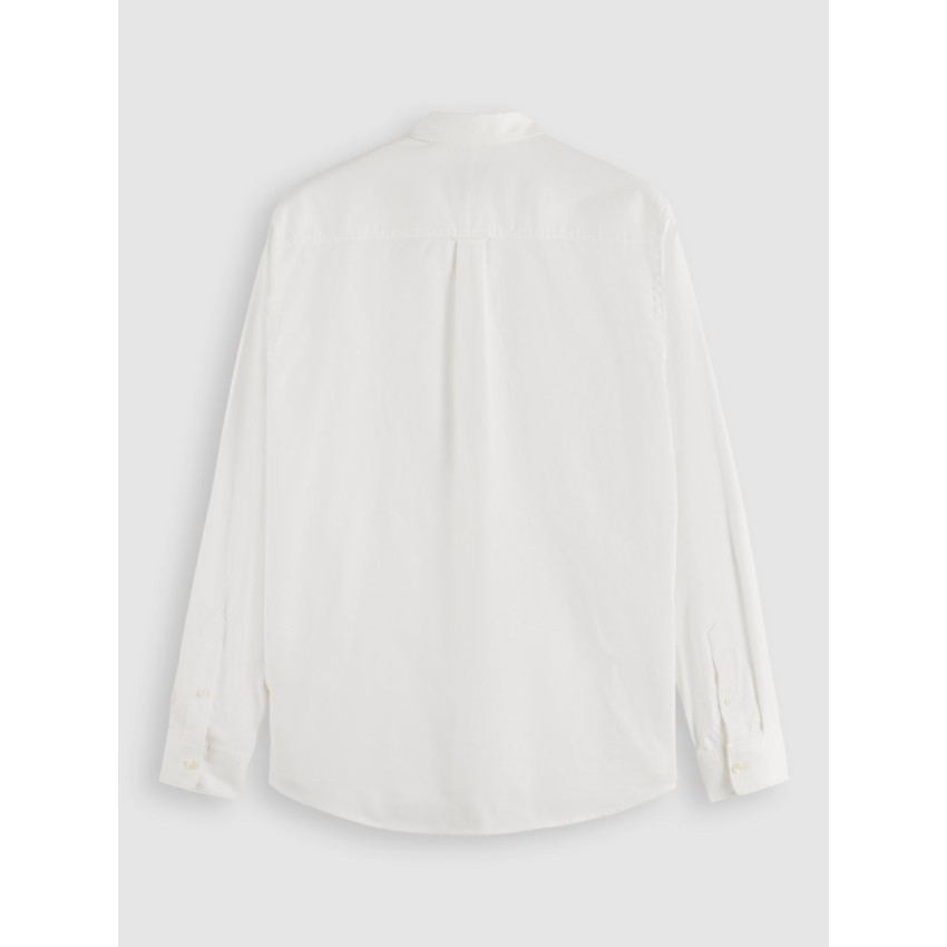 Chemise Homme Scotch & Soda OXFORD SOLID Blanc Cloane Vannes 179186 100
