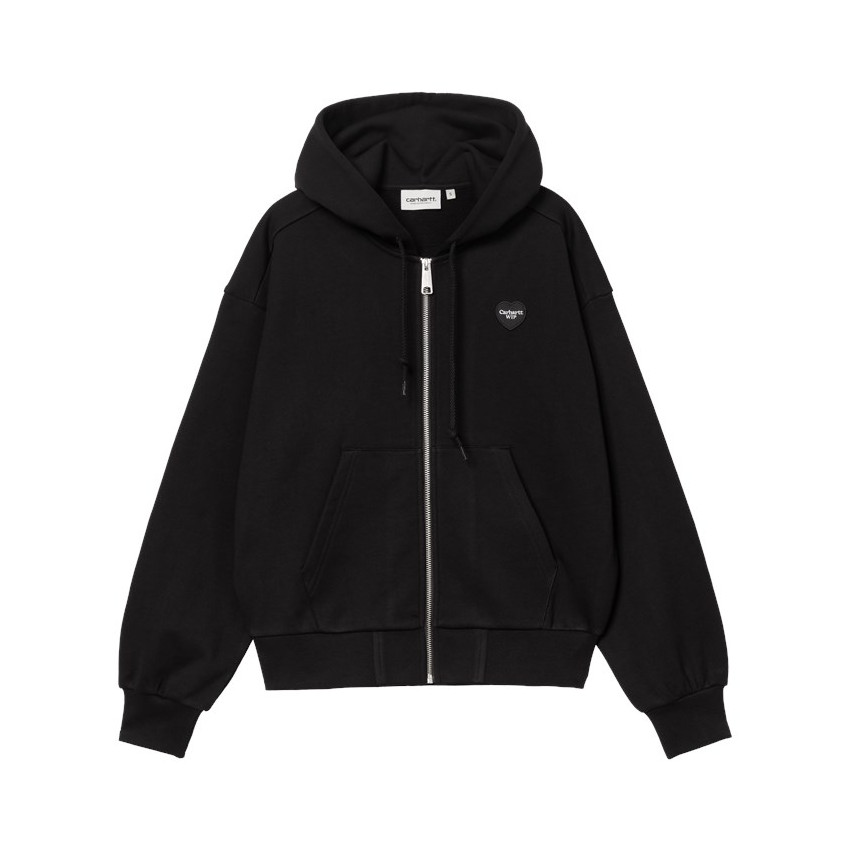 Sweat à Capuche Zippé Carhartt Wip Femme HEART II Noir Cloane Vannes I035242