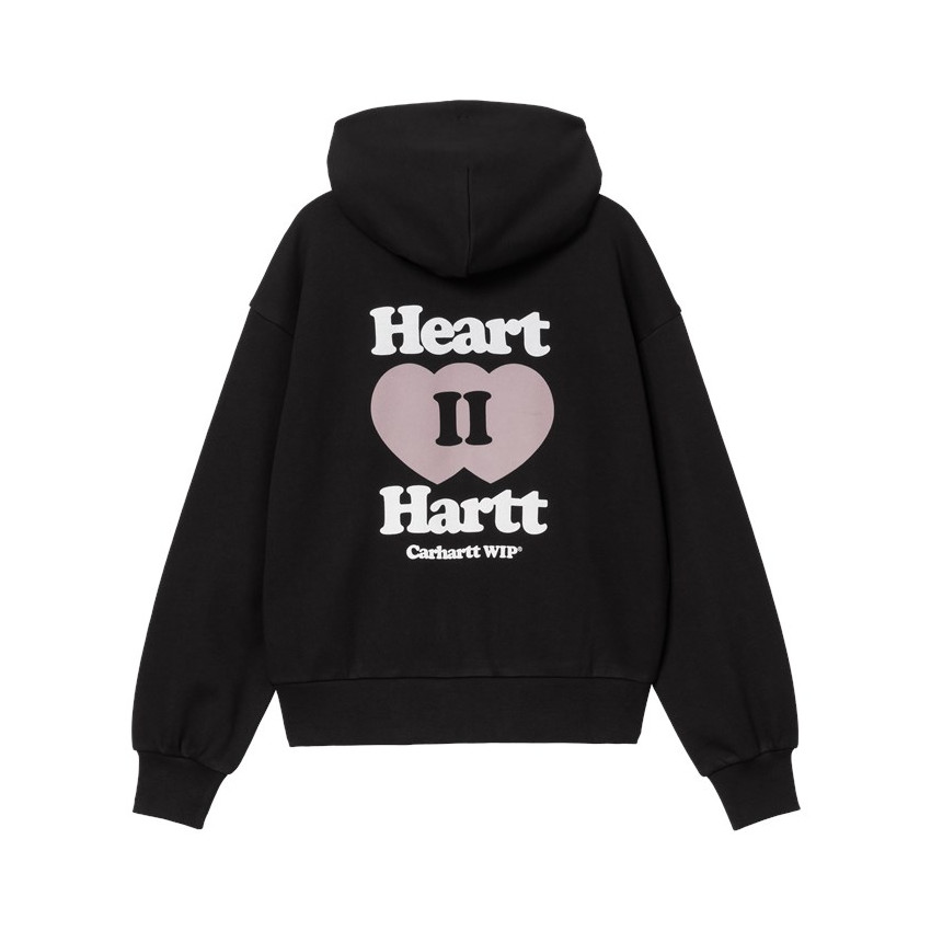 Sweat à Capuche Zippé Carhartt Wip Femme HEART II Noir Cloane Vannes I035242