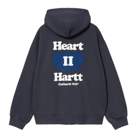 Sweat à Capuche Zippé Carhartt Wip Homme HEART II Bleu Marine Cloane Vannes I035176