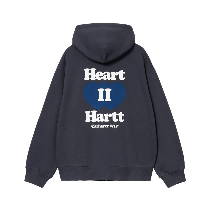 Sweat à Capuche Zippé Carhartt Wip Homme HEART II Bleu Marine Cloane Vannes I035176