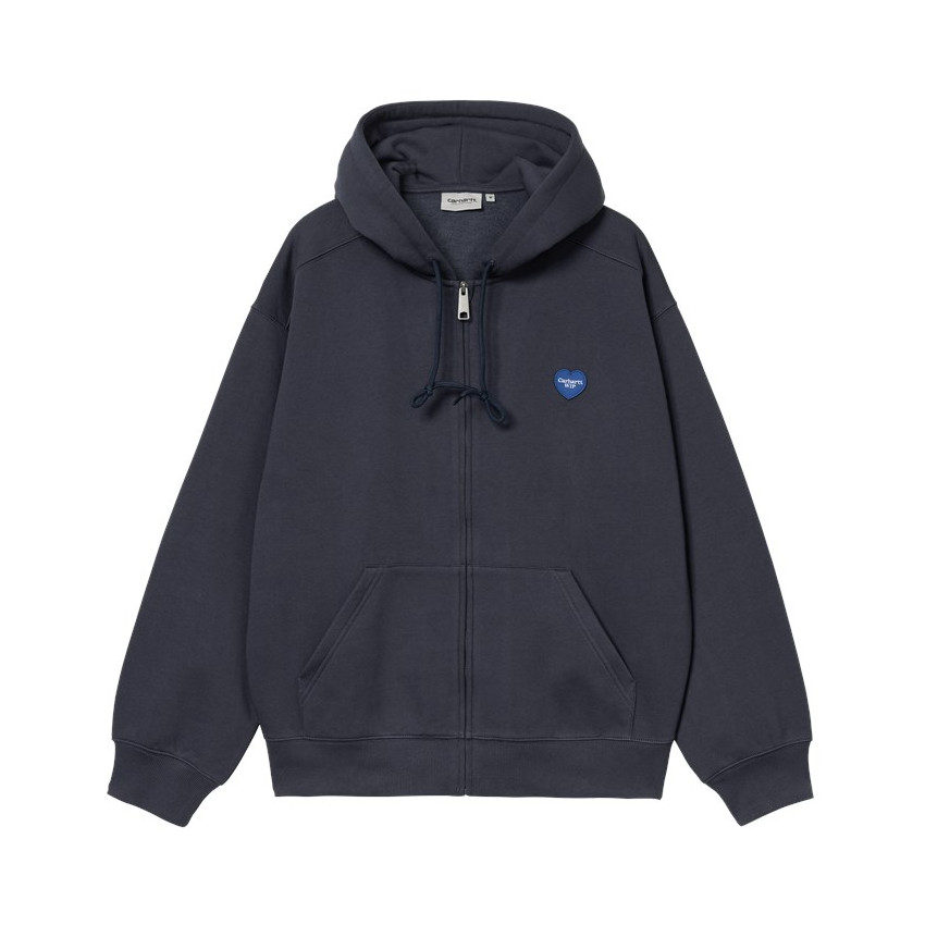 Sweat à Capuche Zippé Carhartt Wip Homme HEART II Bleu Marine Cloane Vannes I035176