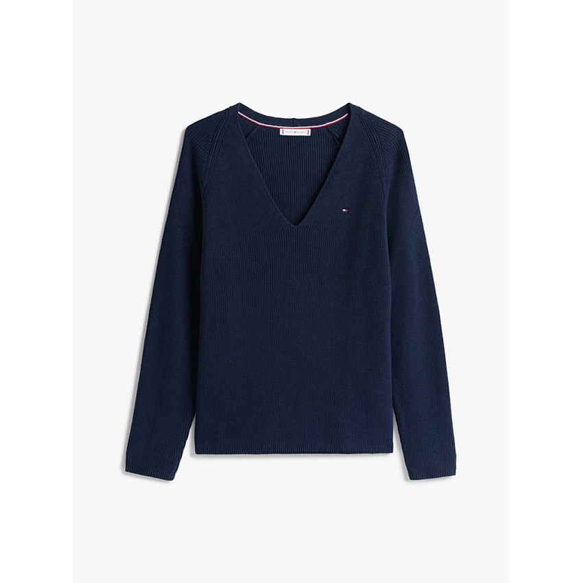 Pull Femme Tommy Hilfiger CARDI STITCH Bleu Marine Cloane Vannes WW0WW44452