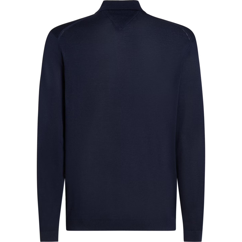 Pull Polo Homme Tommy Hilfiger BLEND BUTTON Bleu Marine Cloane Vannes MW0MW40555 DW5