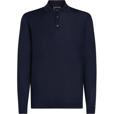 Pull Polo Homme Tommy Hilfiger BLEND BUTTON Bleu Marine Cloane Vannes MW0MW40555 DW5
